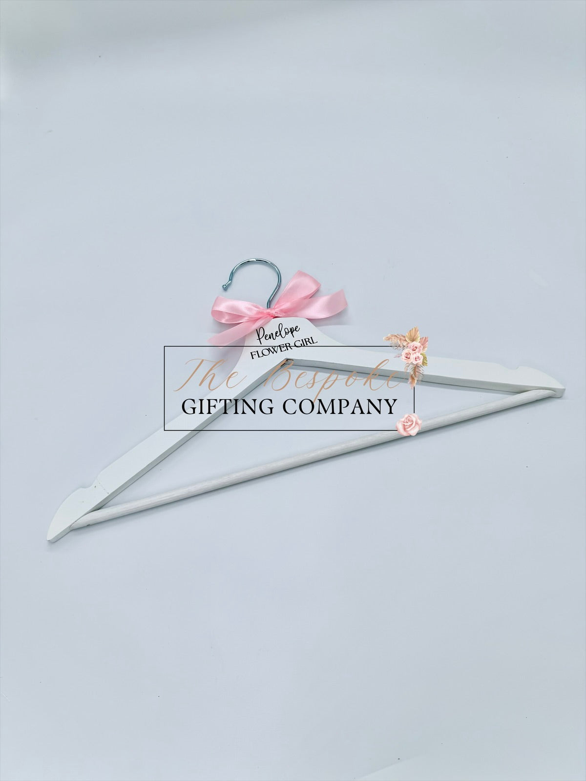 White Adult & Children Personalised Hangers