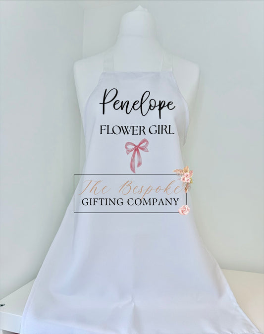 Personalised Flower Girl Apron