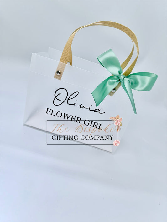 Small Clear Gift Bag with Bow