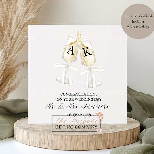 Light Champagne Wedding Card