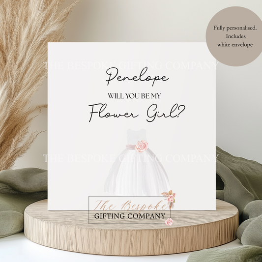 Flower Girl Proposal Card with dress