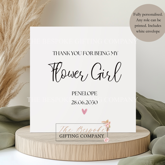 Thank You Flower Girl Card