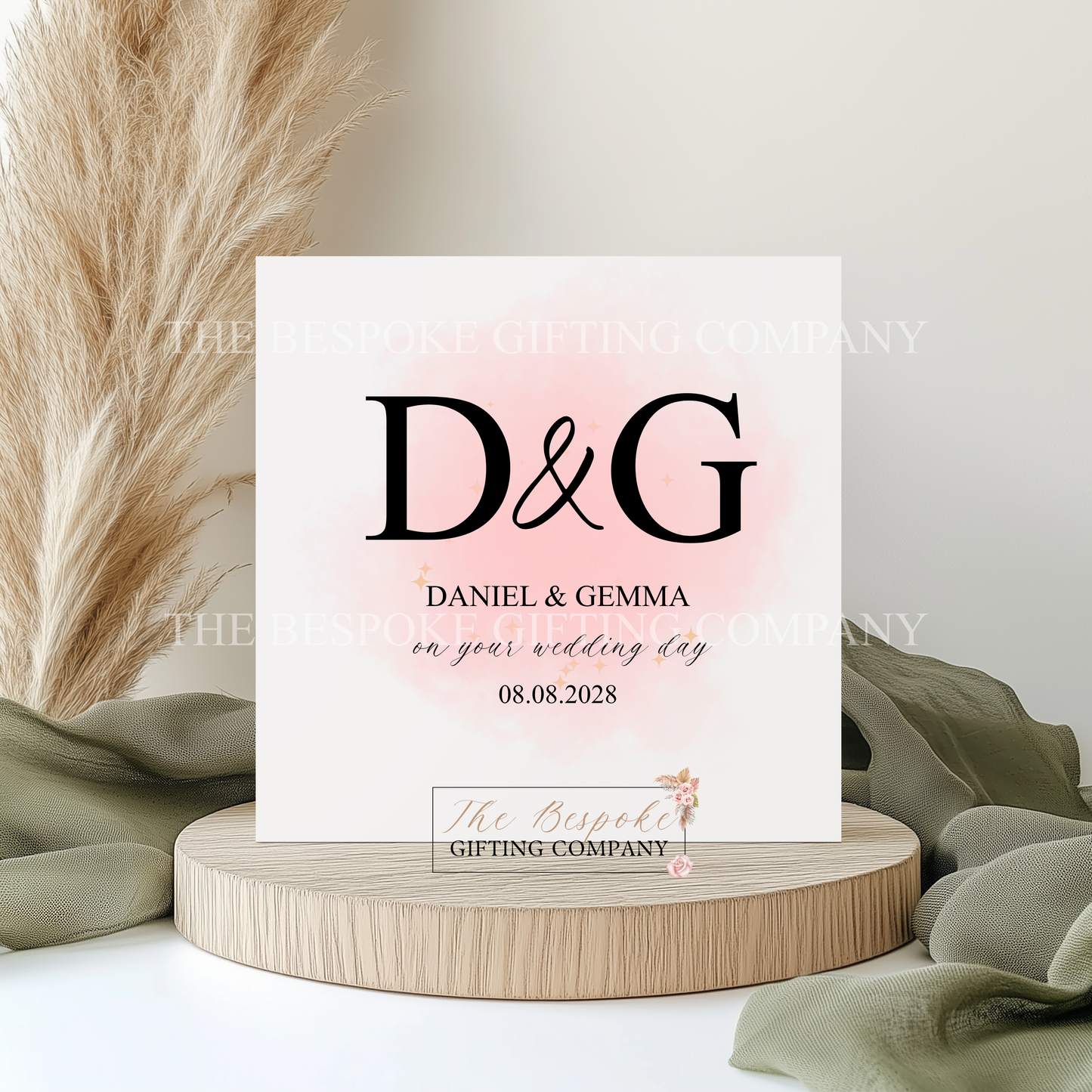 Initial Wedding Card